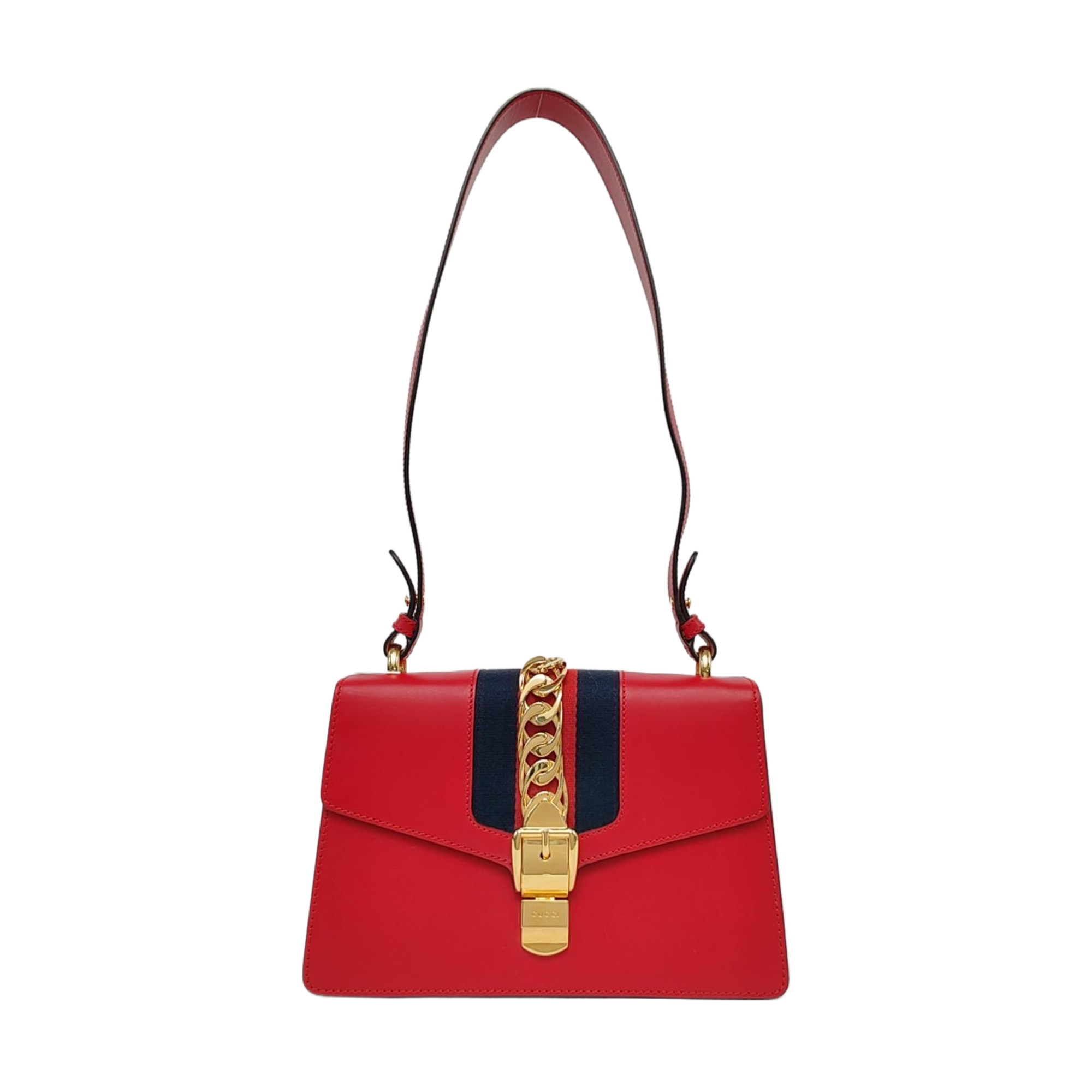 Authenticated pre-owned  Sylvie Small Calfskin Red - Shoulder Bag at Looply