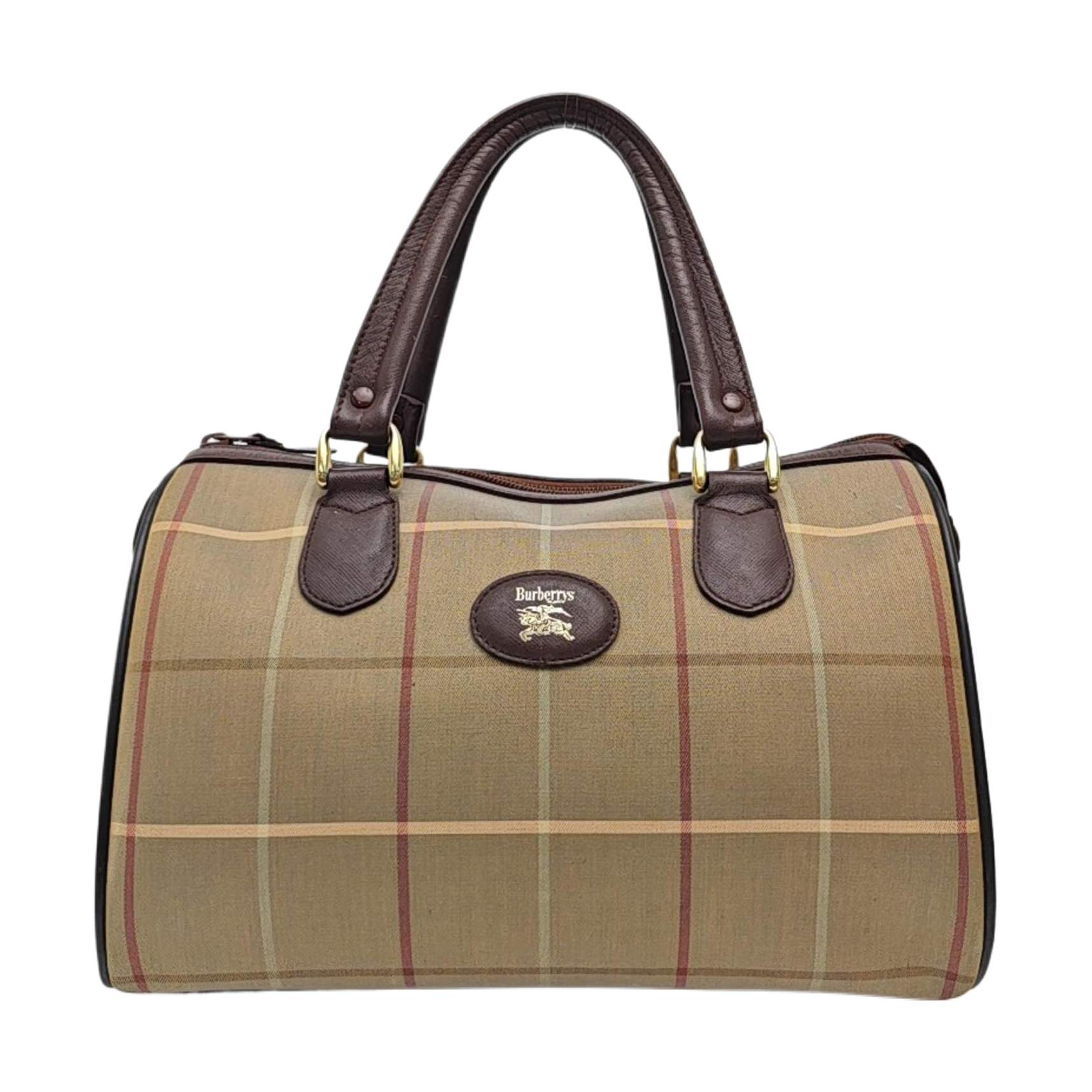 Fabric Top Handle Bag Beige