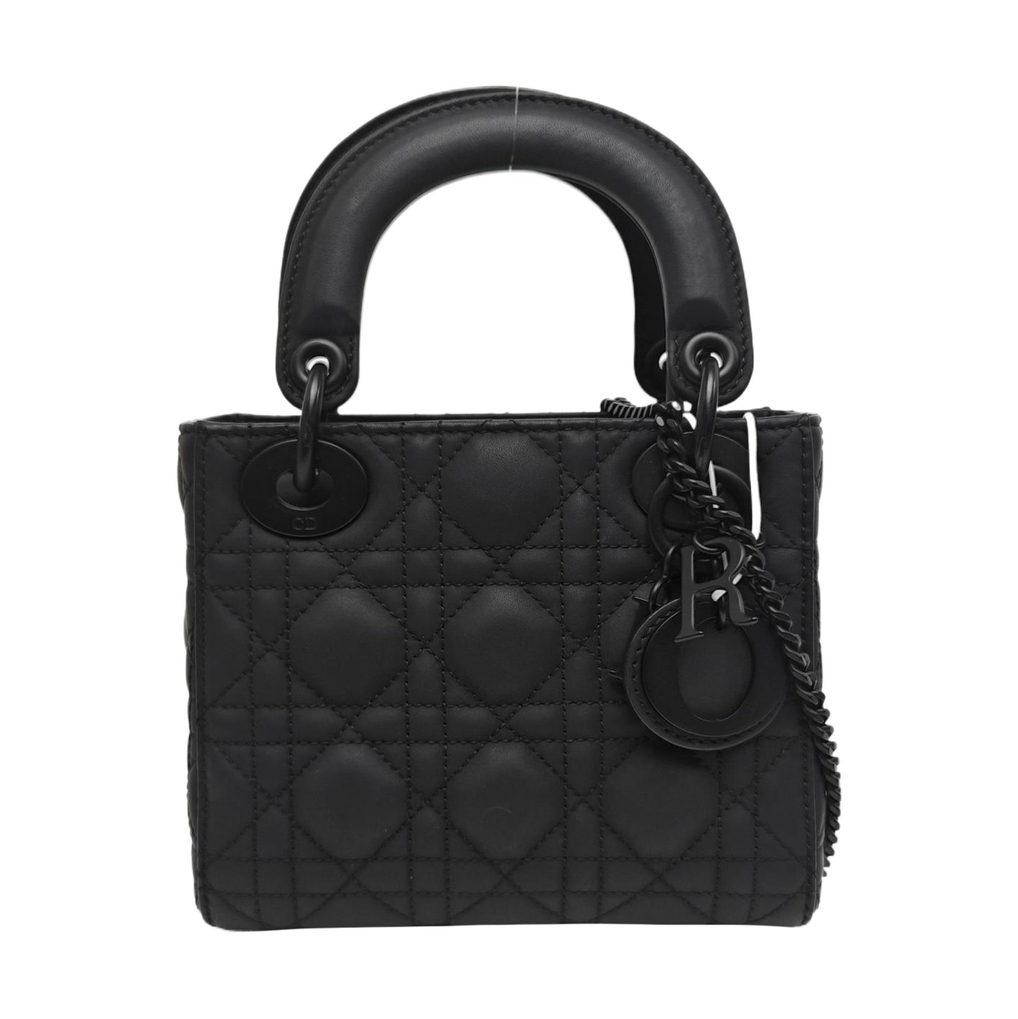 Lady Dior Mini Cannage Calfskin Black