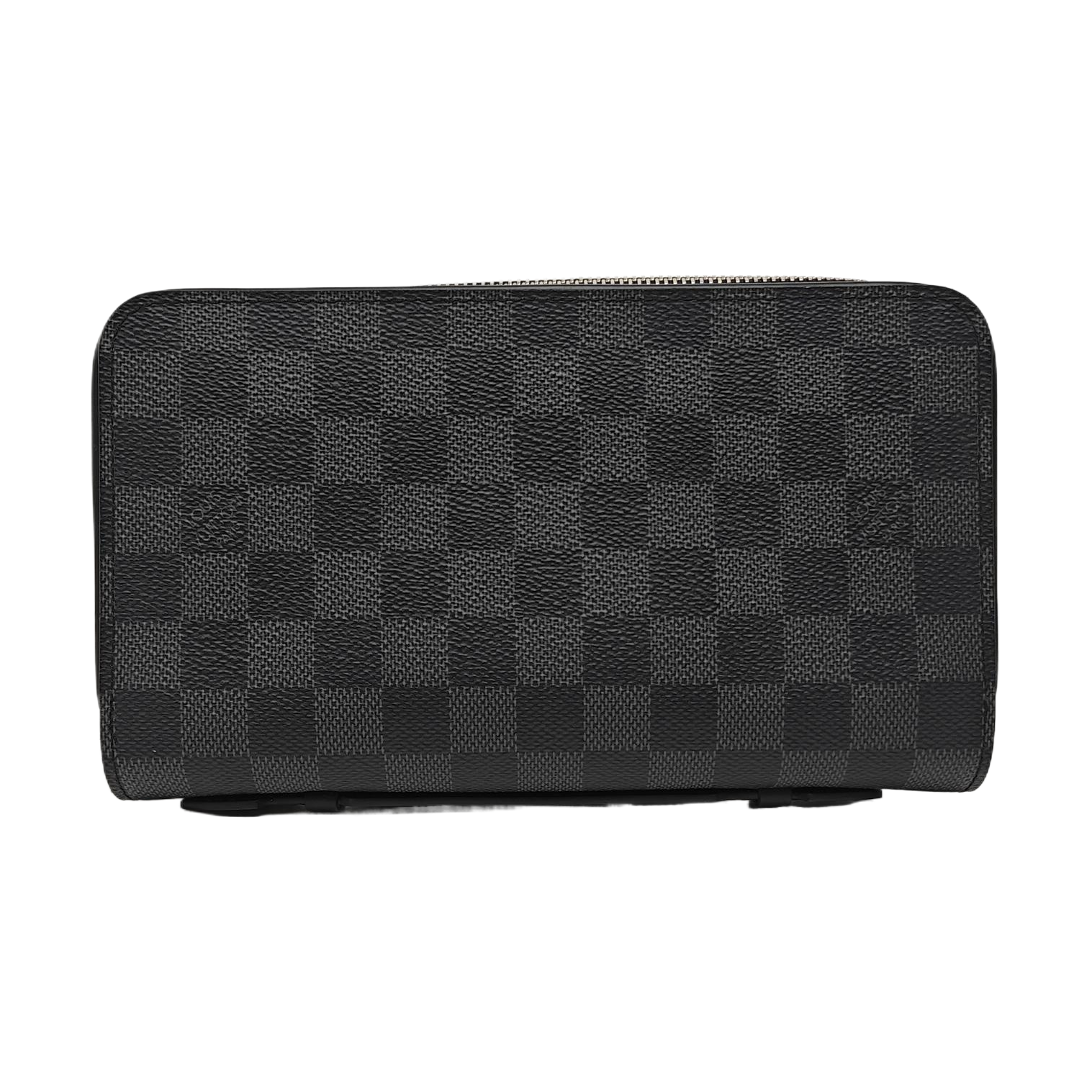 ZIPPY GM Damier Graphite Coated Canvas Gray