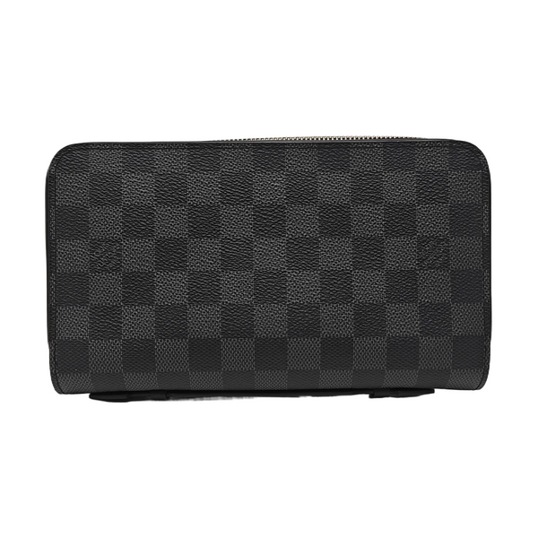 ZIPPY GM Damier Graphite Coated Canvas Gray