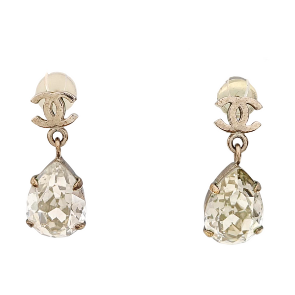 CC Logo Metal Silver Earrings