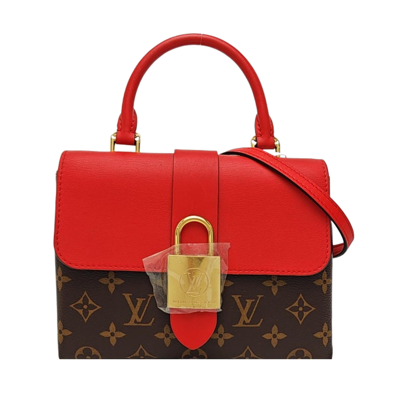 LOCKY BB Monogram Coated Canvas Red