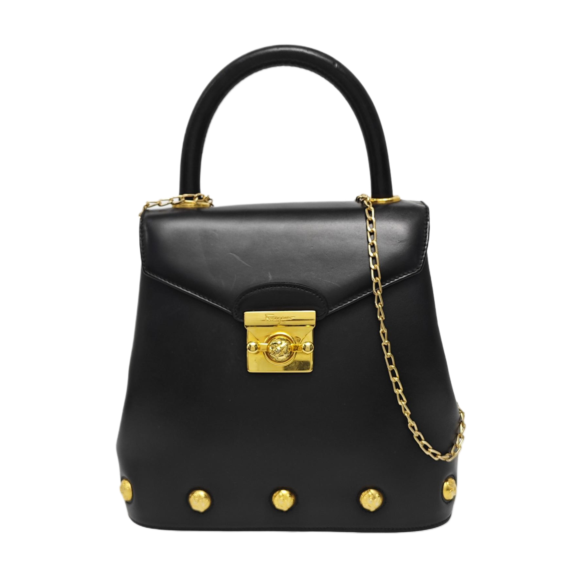 Calfskin Shoulder Bag Black