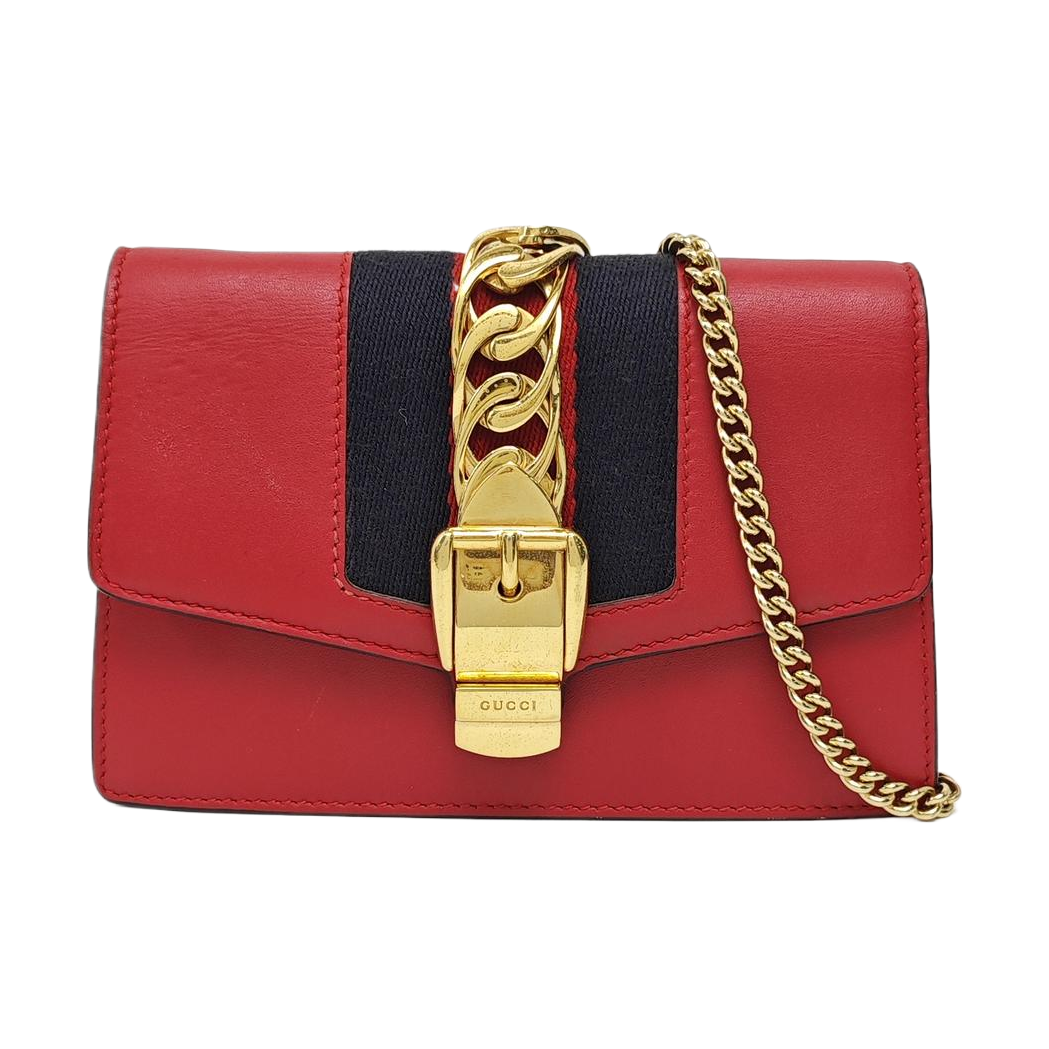 Sylvie Super Mini Calfskin Red