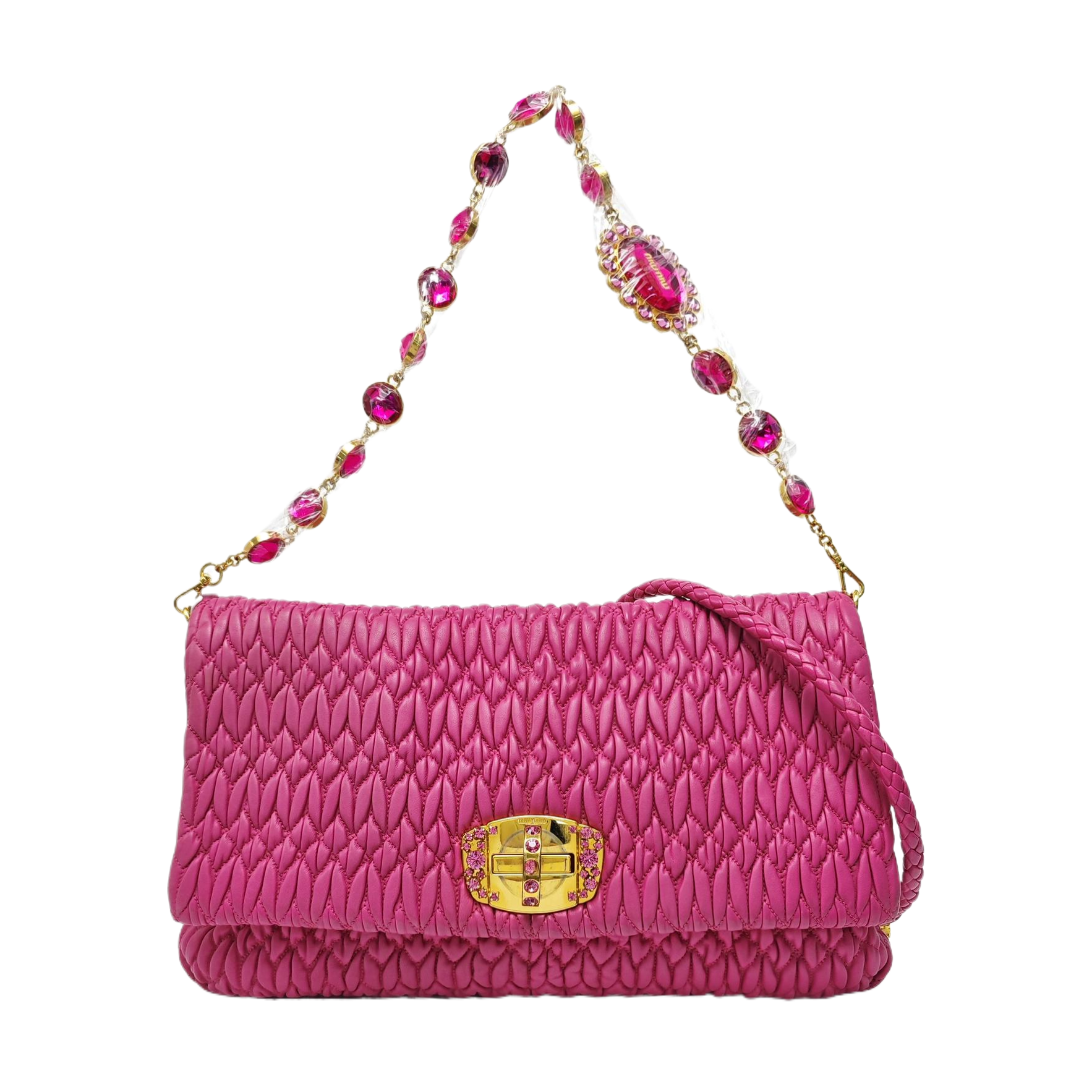Crystal Quilted Lambskin Red