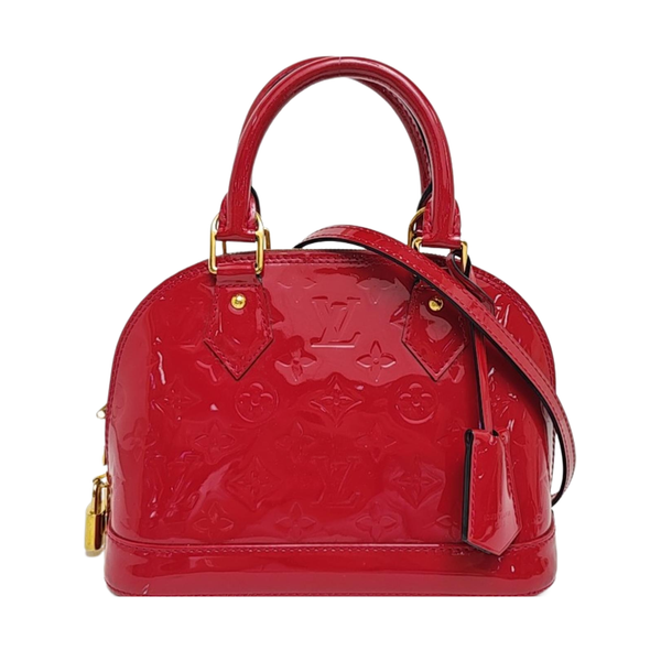 ALMA BB Monogram Patent Leather Red