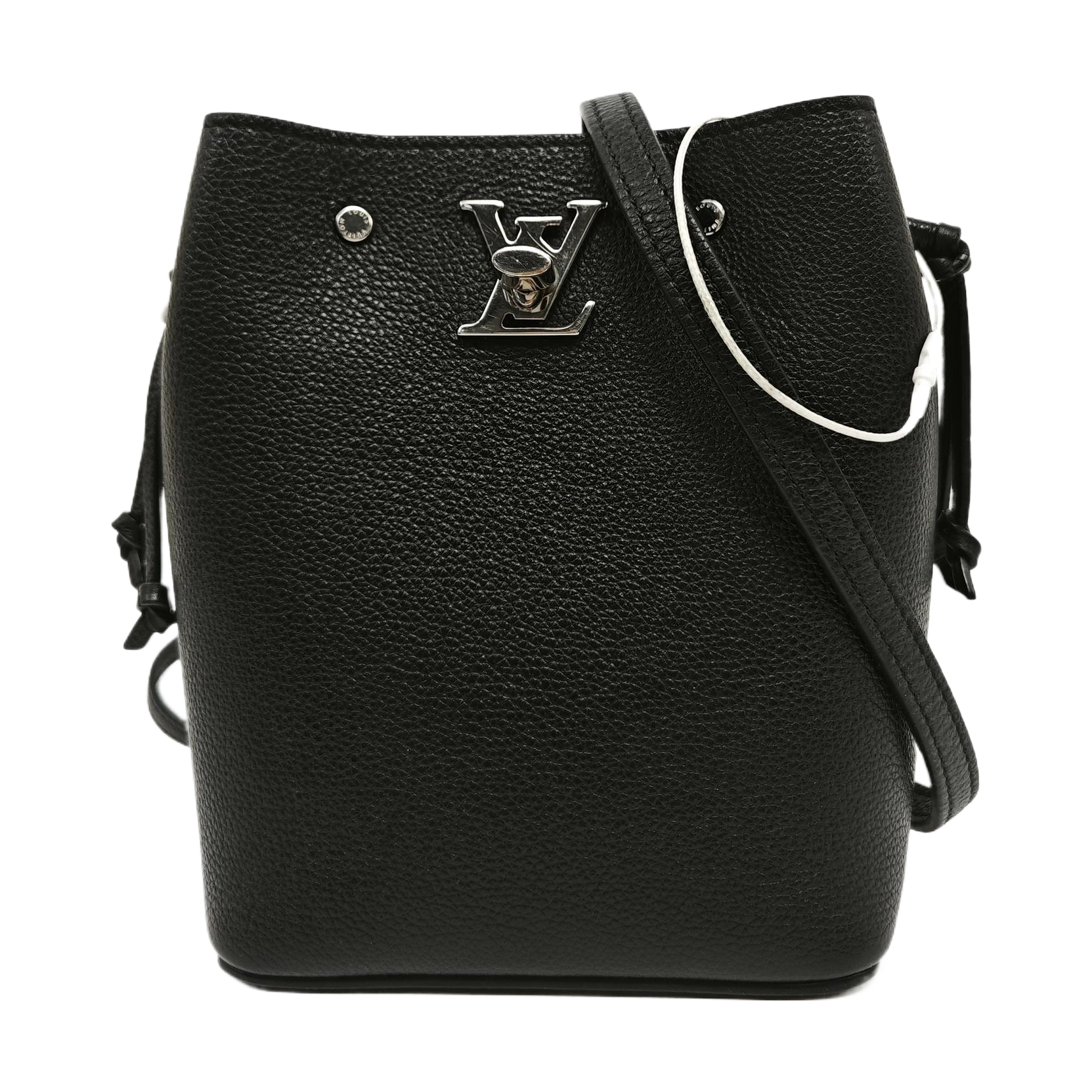 Authenticated pre-owned  LOCKME Nano Calfskin Black - Bucket Bag at Looply
