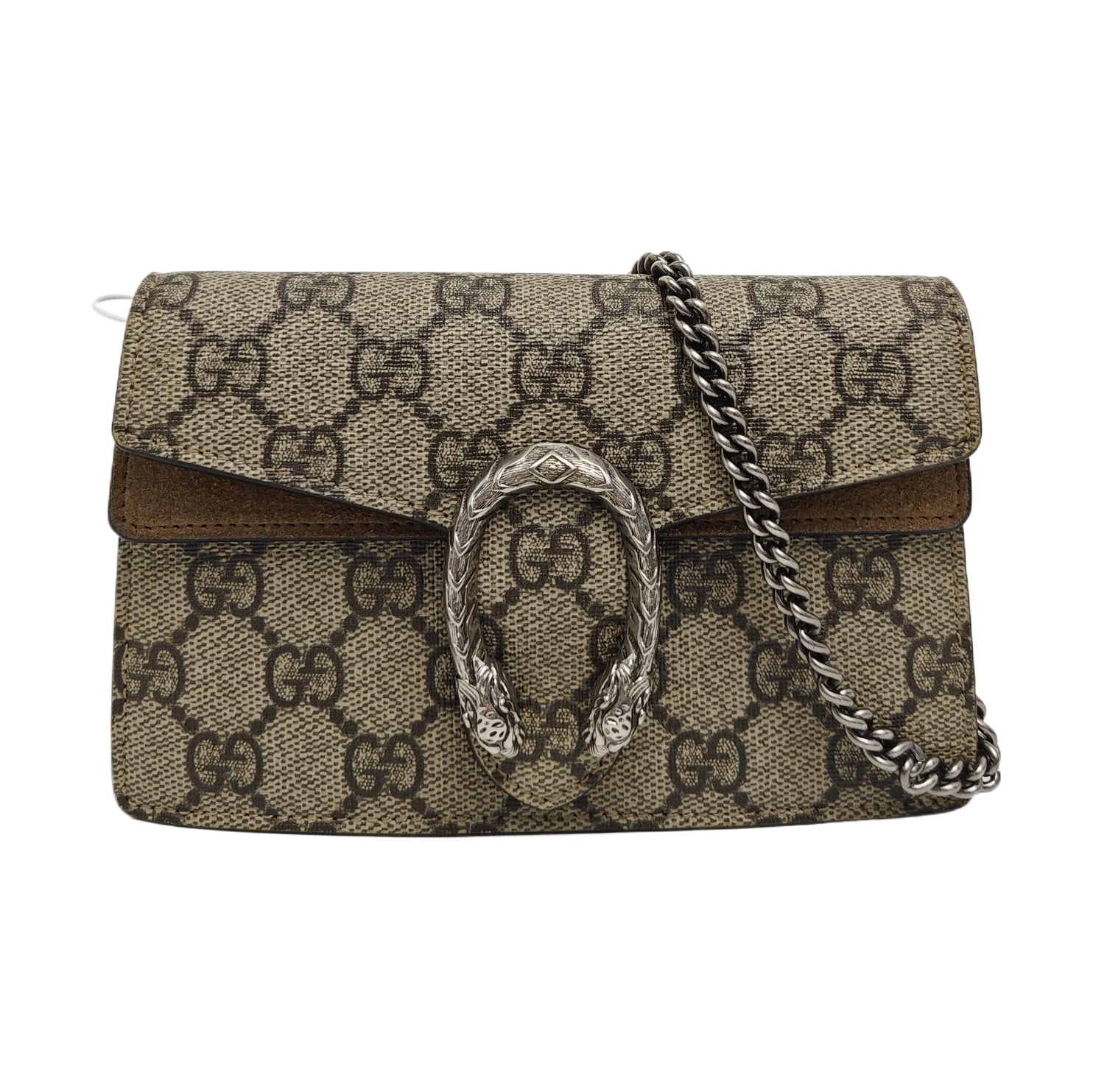 Dionysus Super Mini Monogram Coated Canvas Beige