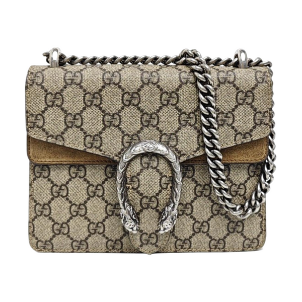 Dionysus Mini Monogram Coated Canvas Beige