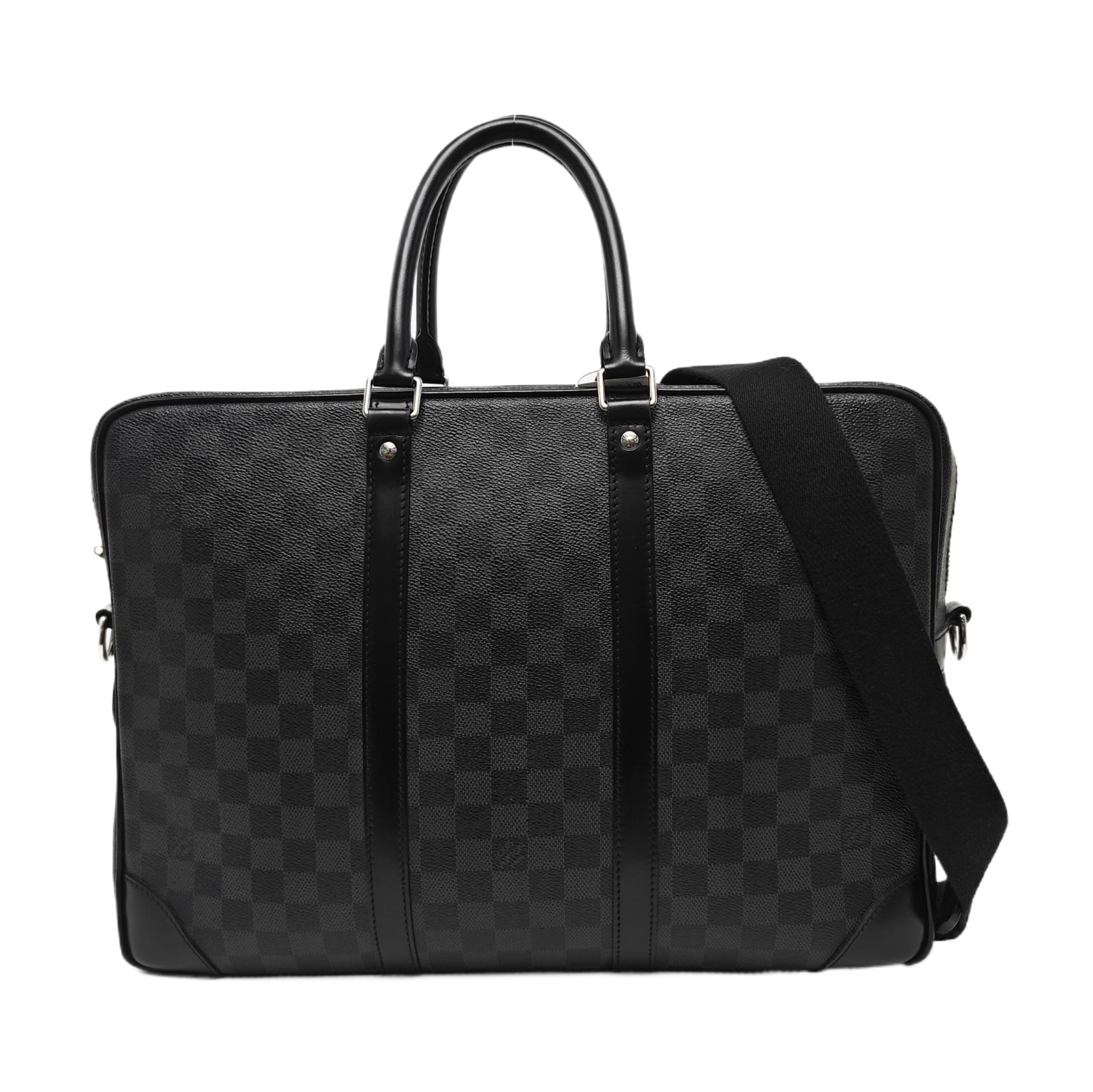 Damier Graphite Coated Canvas Shoulder Bag Gray