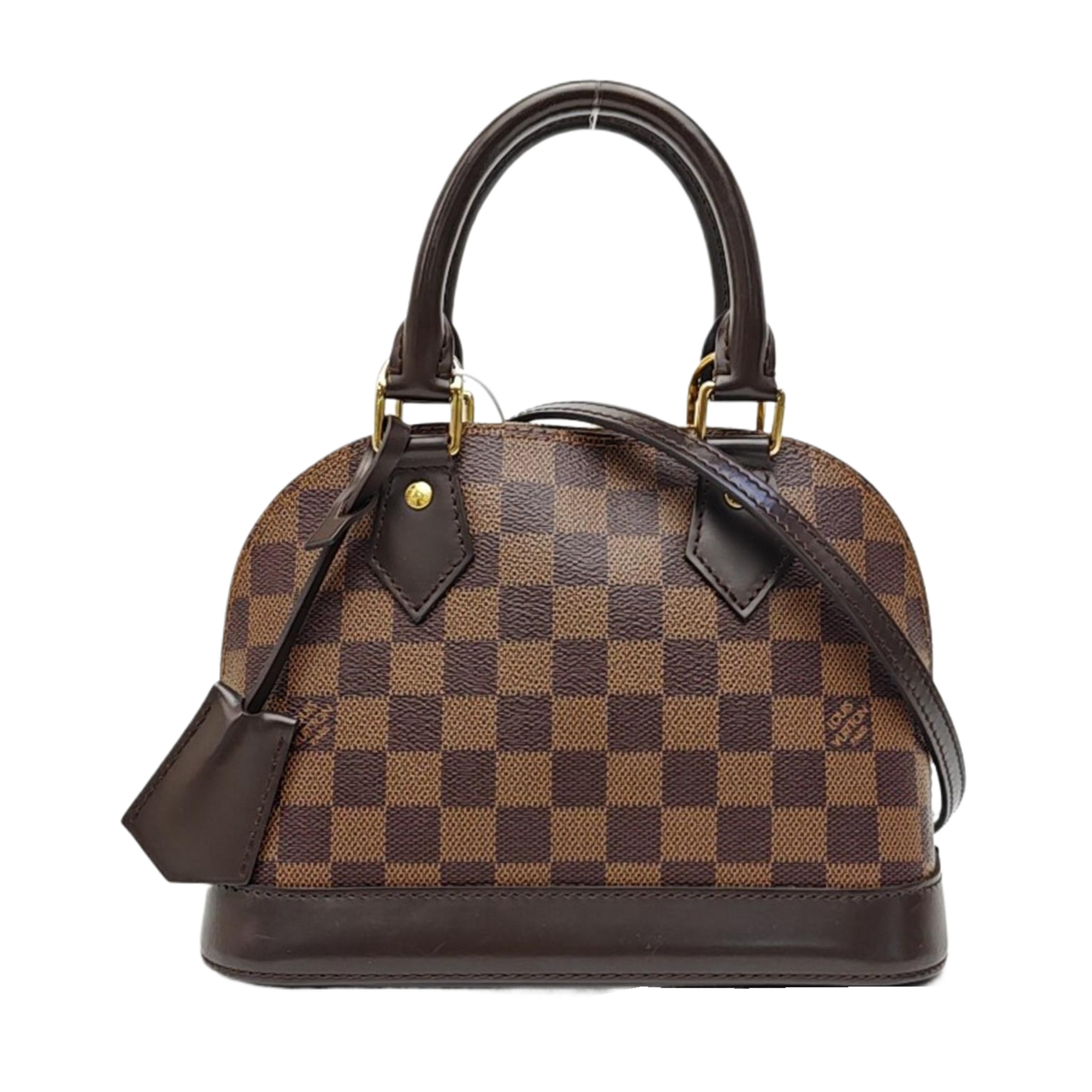 ALMA BB Damier Ebene Coated Canvas Brown