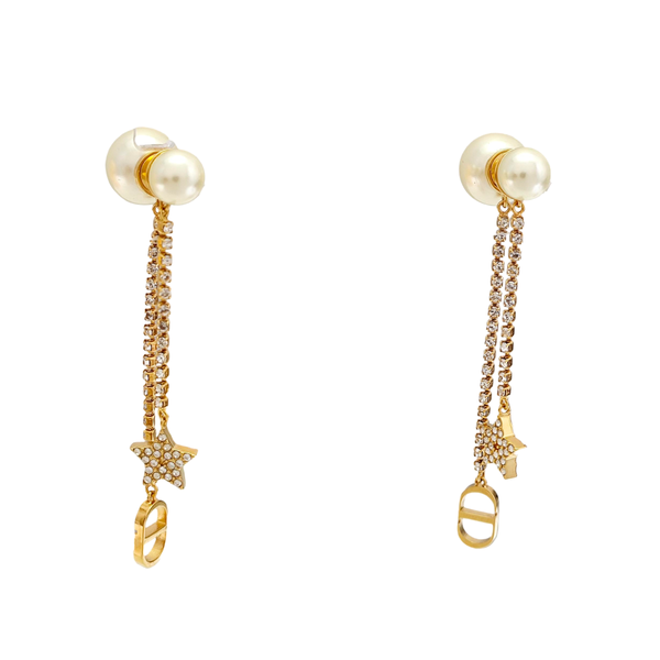 Dior Tribales Metal Gold Stud Earrings
