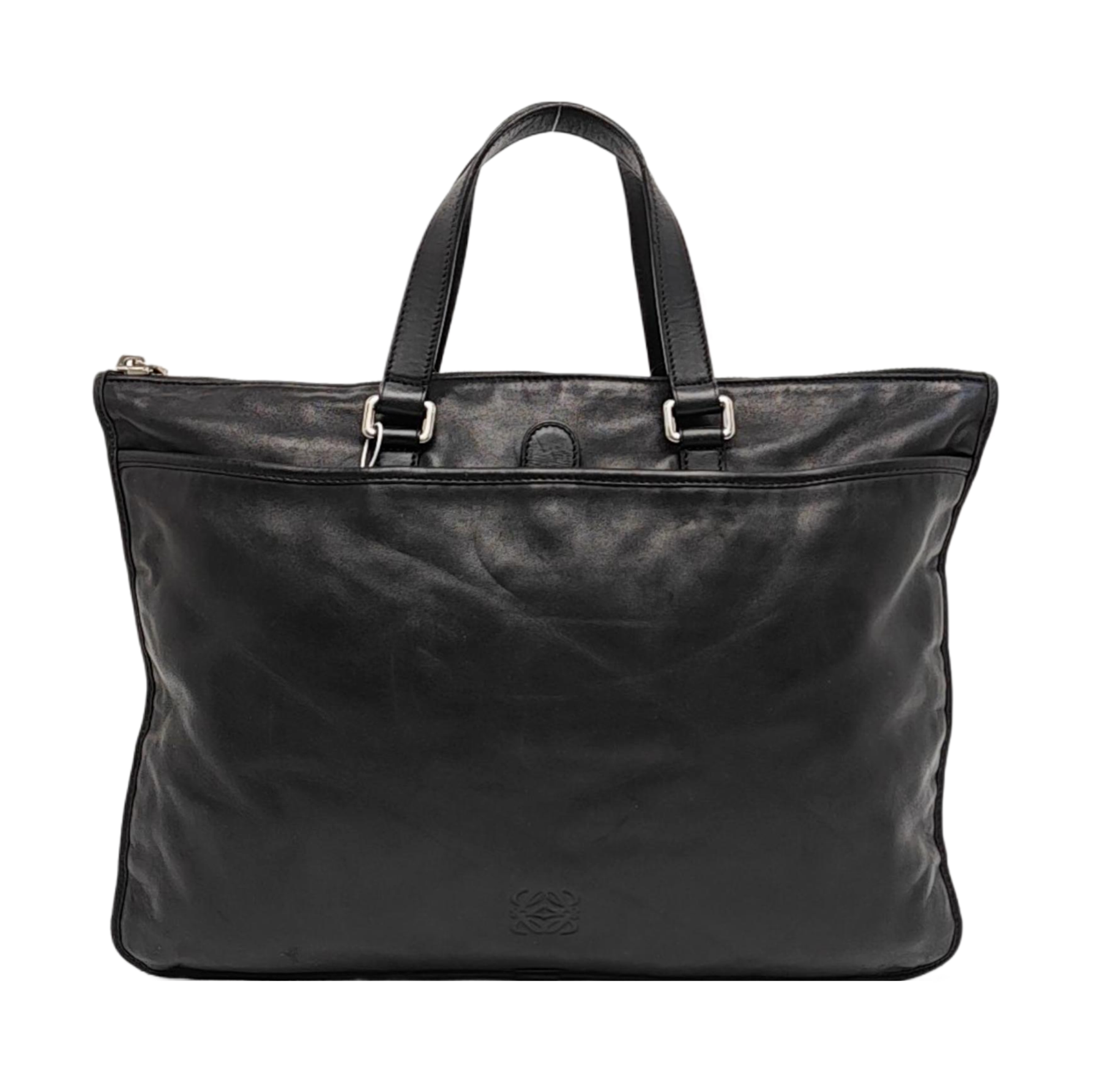 Lambskin Top Handle Bag Black