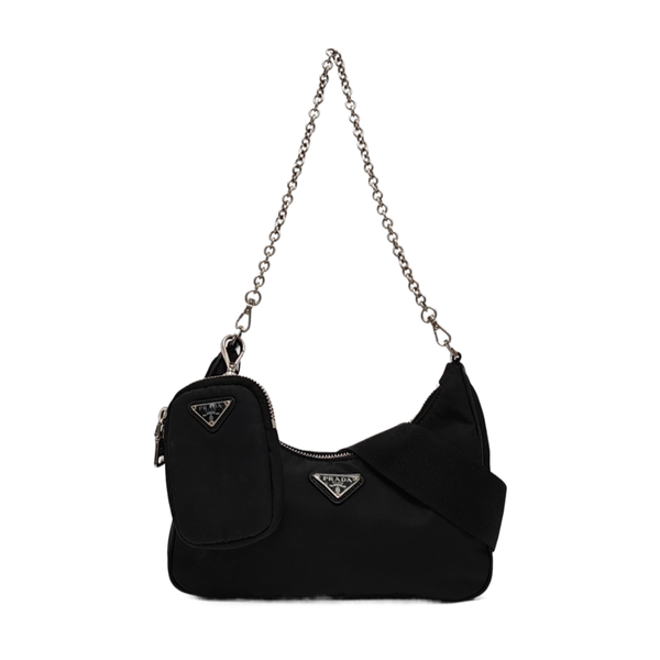 Authenticated pre-owned  Re-Edition2005 Nylon Black - Shoulder Bag at Looply