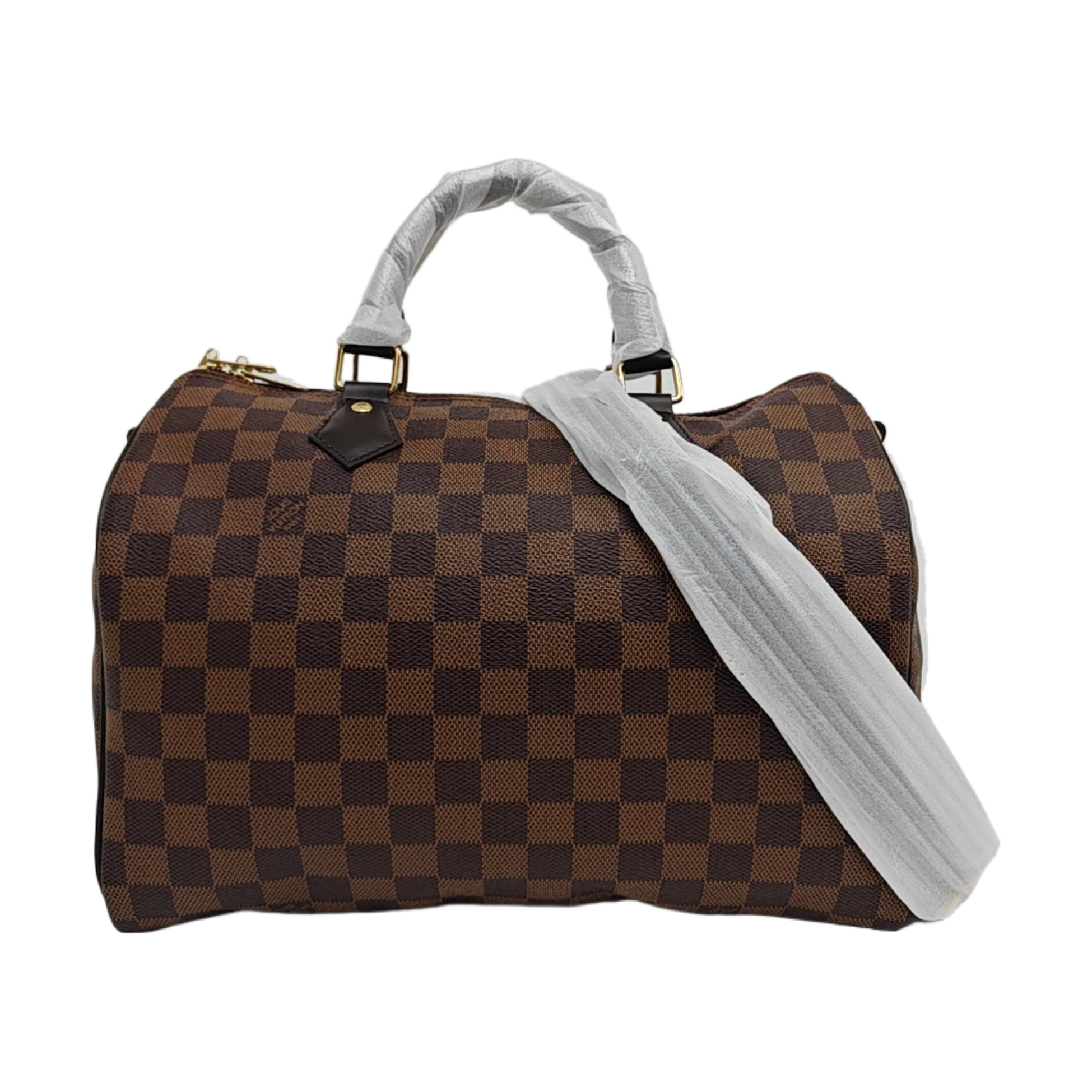 SPEEDY 30 Damier Ebene Coated Canvas Brown
