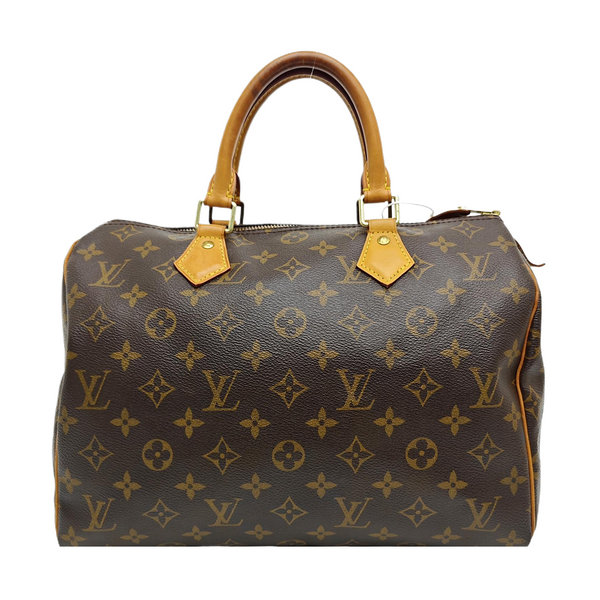 SPEEDY 30 Monogram Coated Canvas Brown