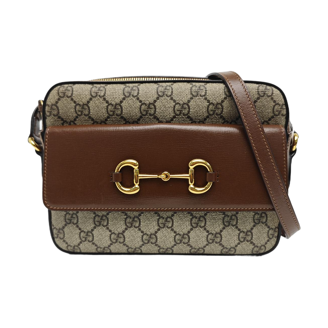 Horsebit 1955 Small Coated Canvas Beige