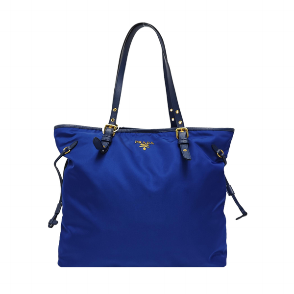 Nylon Tote Bag Blue
