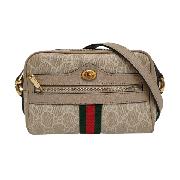 Authenticated pre-owned  Ophidia Mini Monogram Coated Canvas Beige - Shoulder Bag at Looply