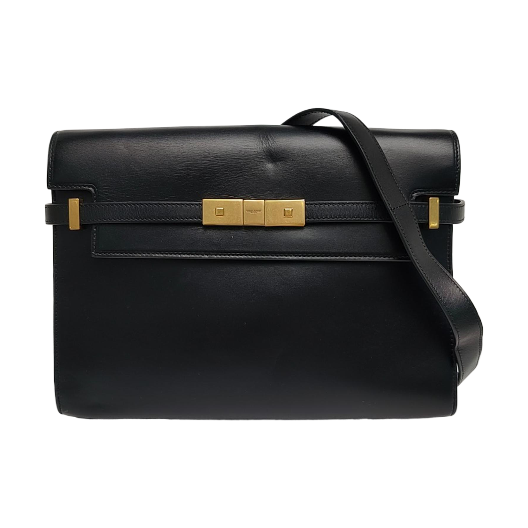 MANHATTAN Medium Calfskin Black
