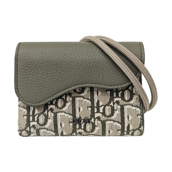 Saddle Mini Oblique Canvas Green