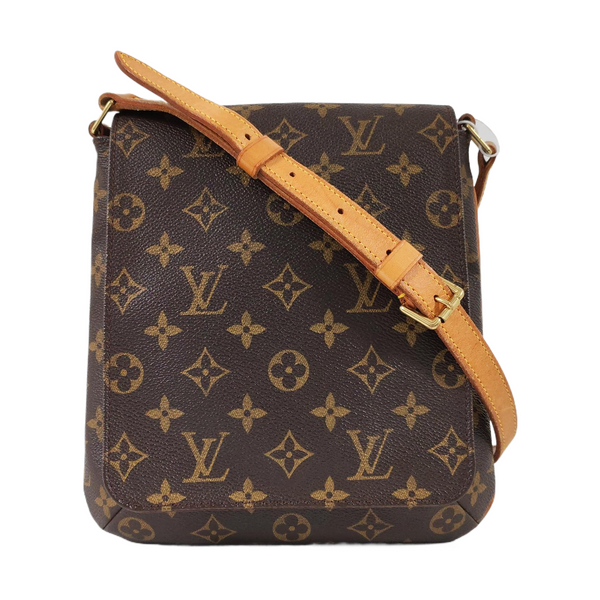 MUSETTE TANGO PM Lona recubierta Monogram marrón