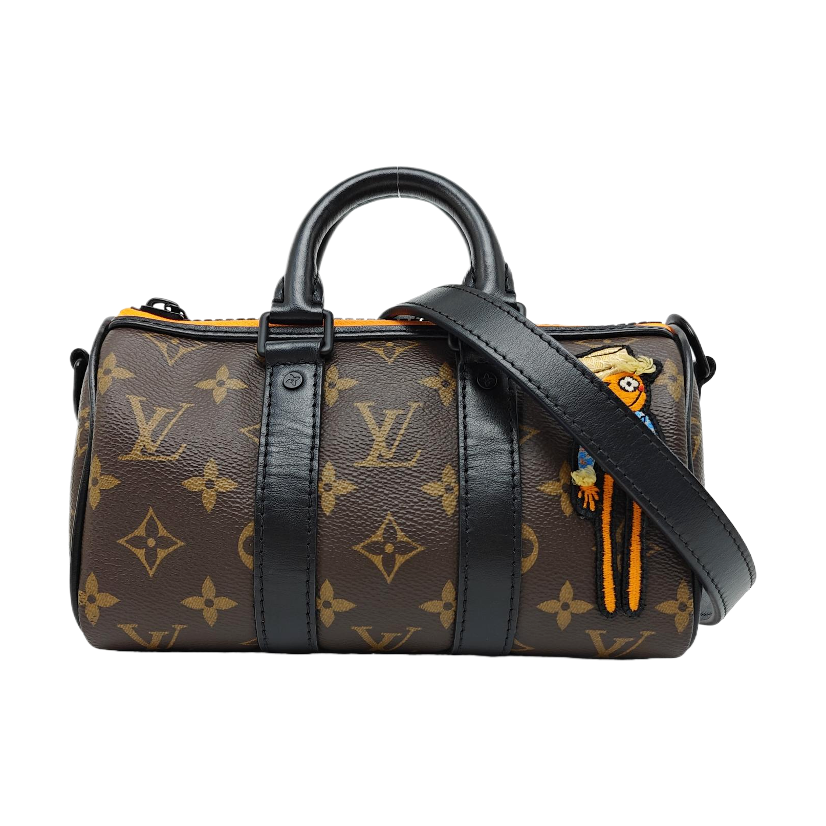 KEEPALL Nano Monogram Coated Canvas Brown