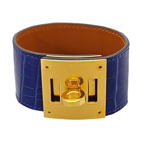 Kelly Dog Leather Blue Bangle