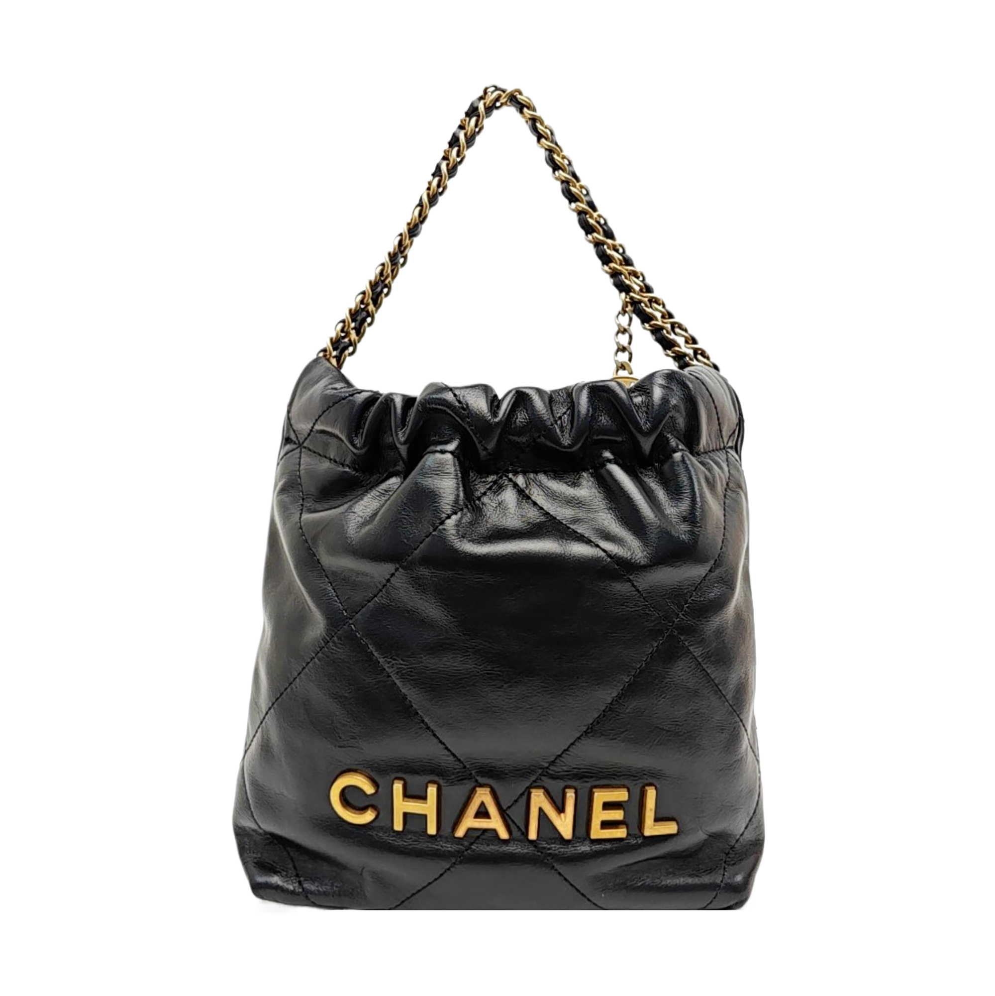 CHANEL 22 Mini Quilted Calfskin Black