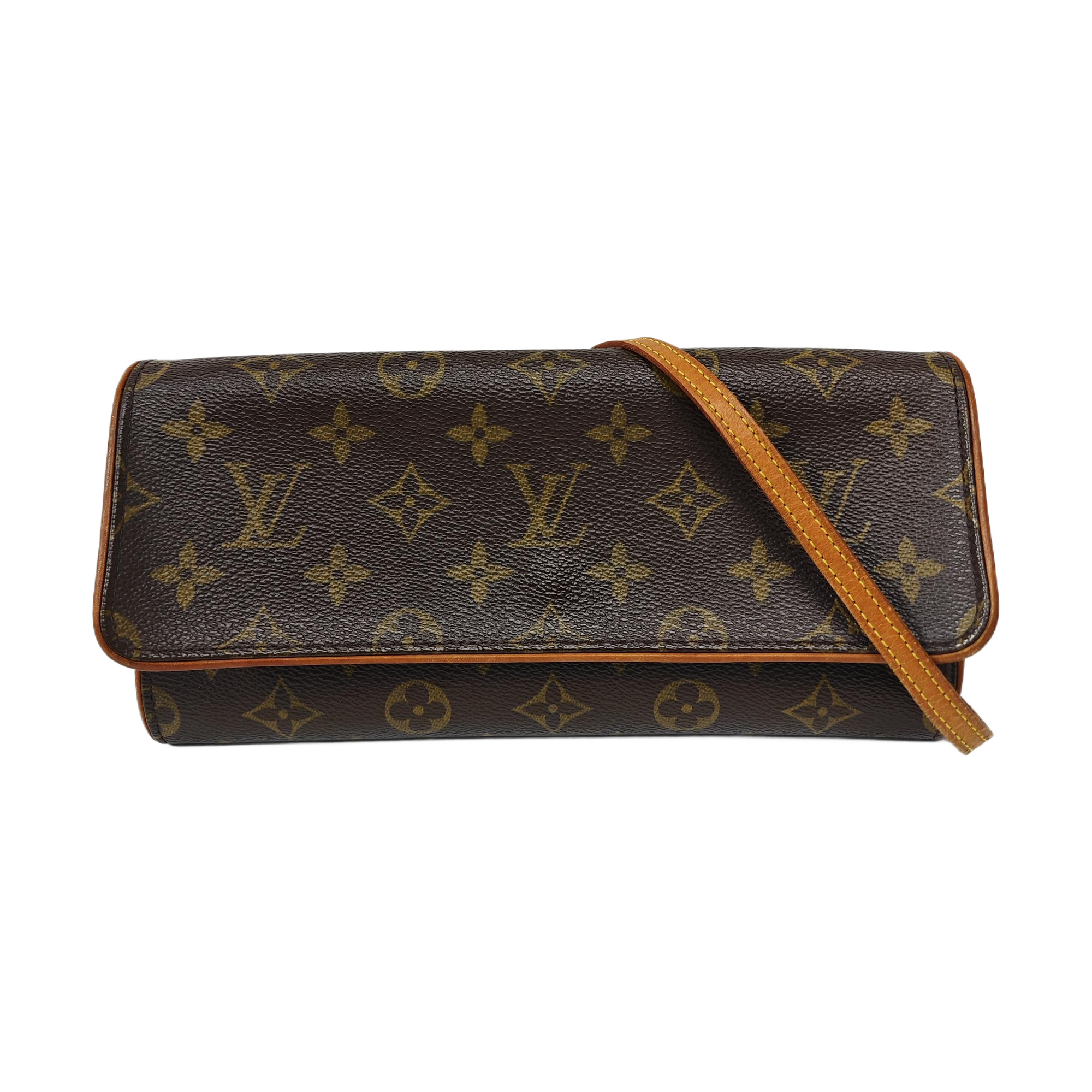 TWIN GM Monogram Coated Canvas Brown