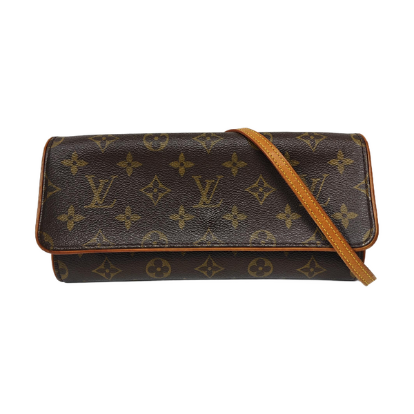 TWIN GM Monogram Coated Canvas Brown