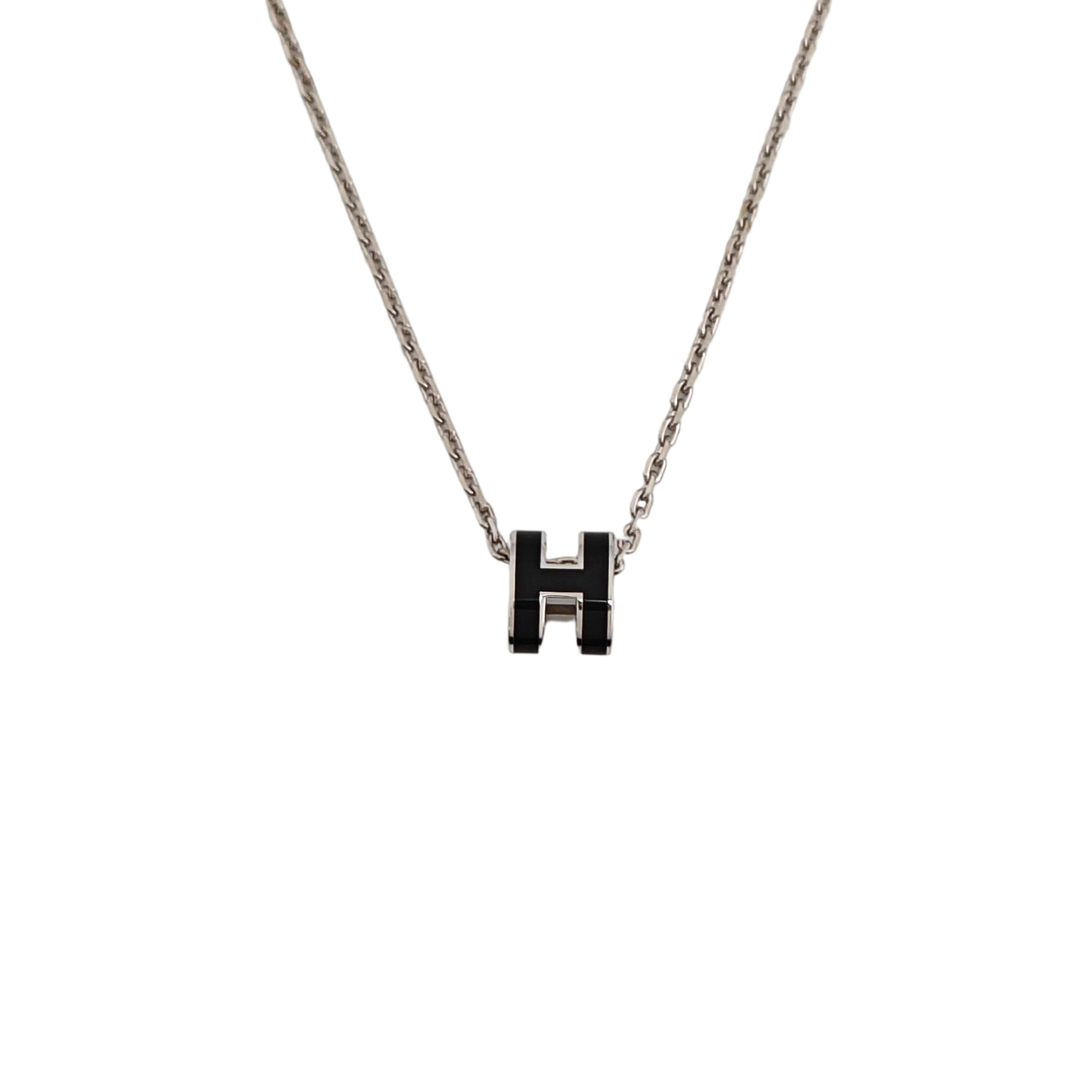 Pop H Metal Silver Necklace