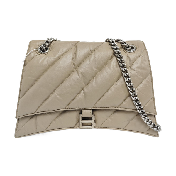 Crush Medium Quilted Calfskin Beige