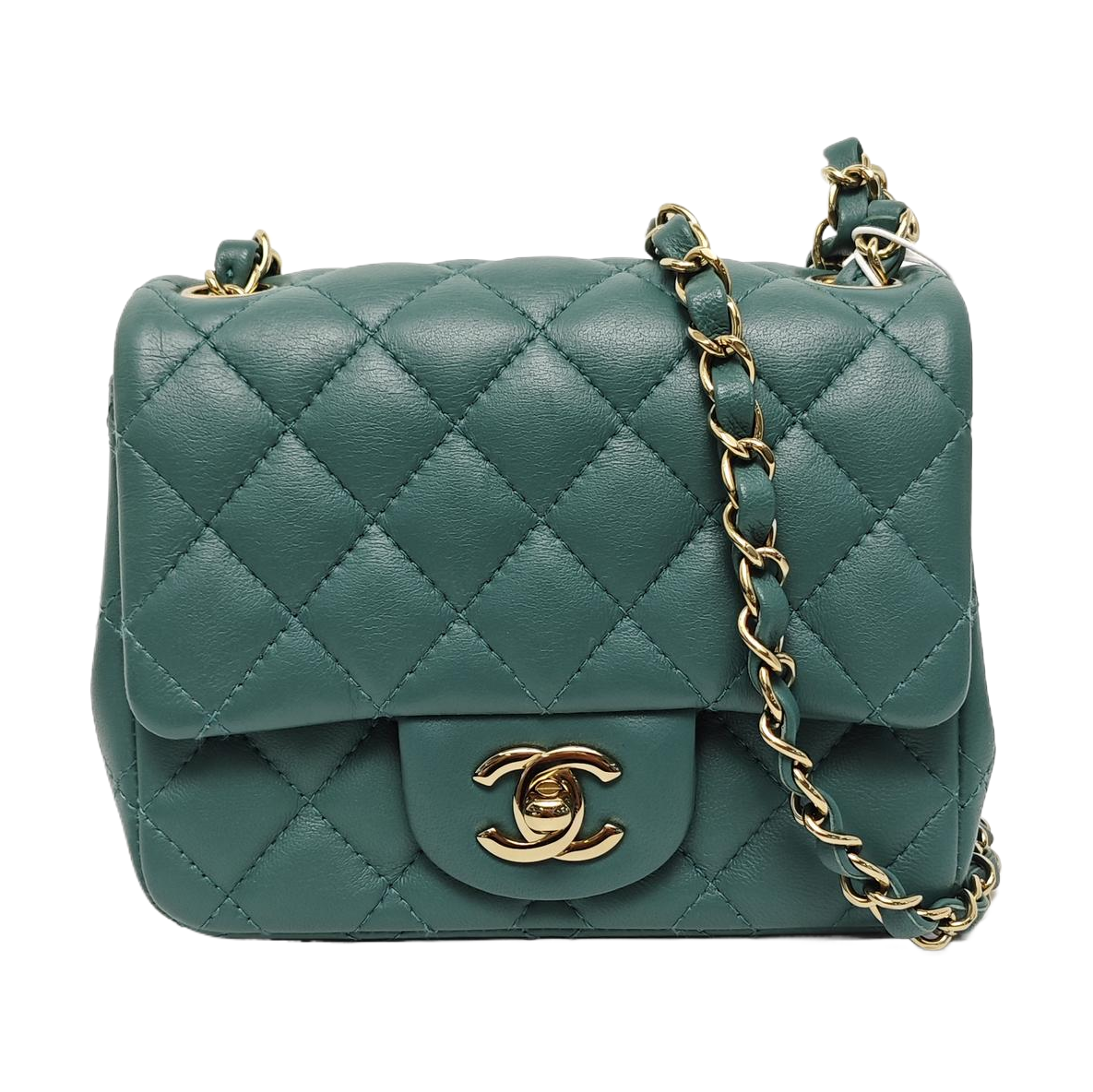 CLASSIC FLAP Mini Quilted Lambskin Green