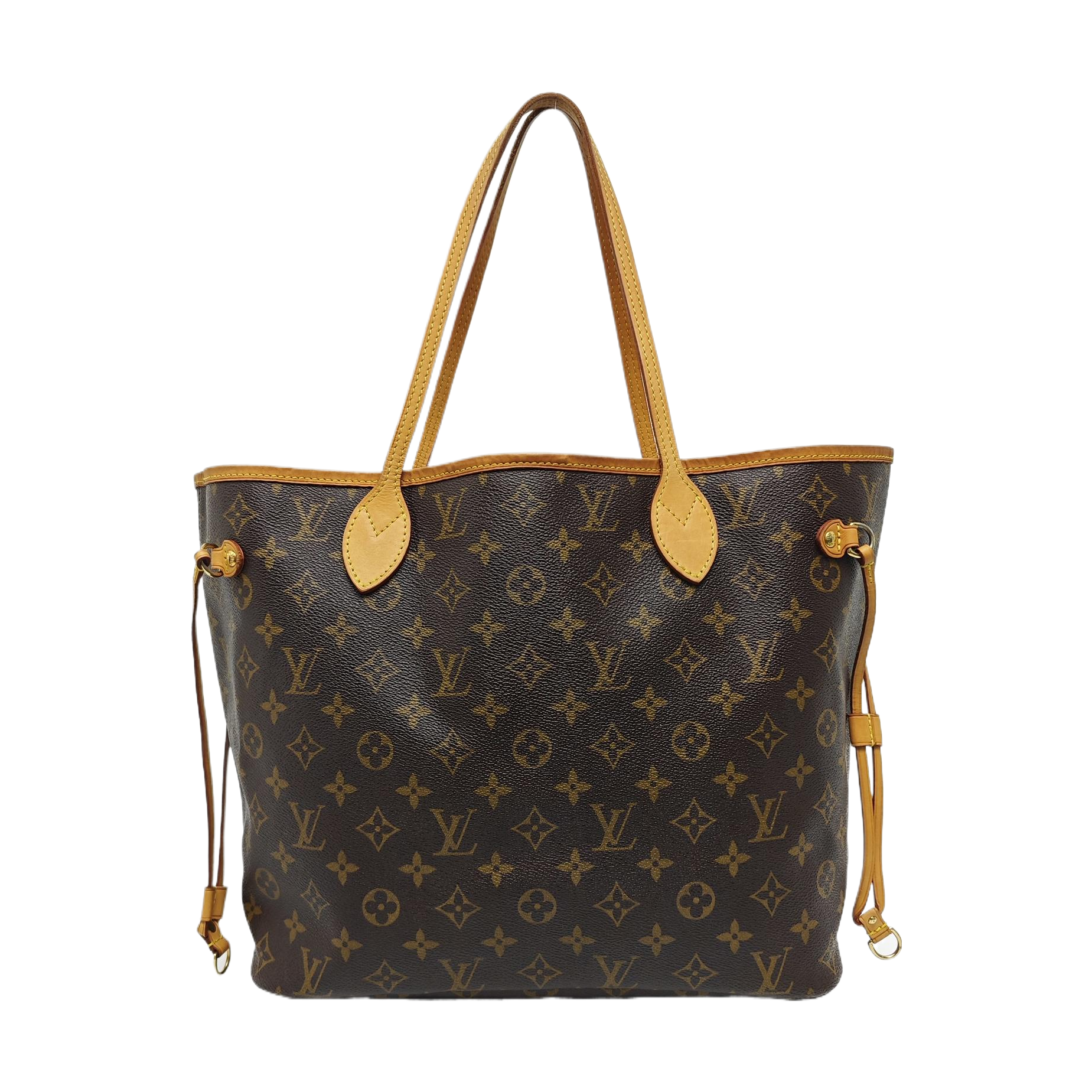 NEVERFULL MM Monogram Coated Canvas Brown