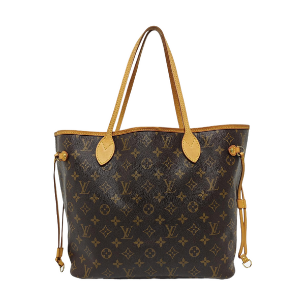 NEVERFULL MM Monogram Coated Canvas Brown