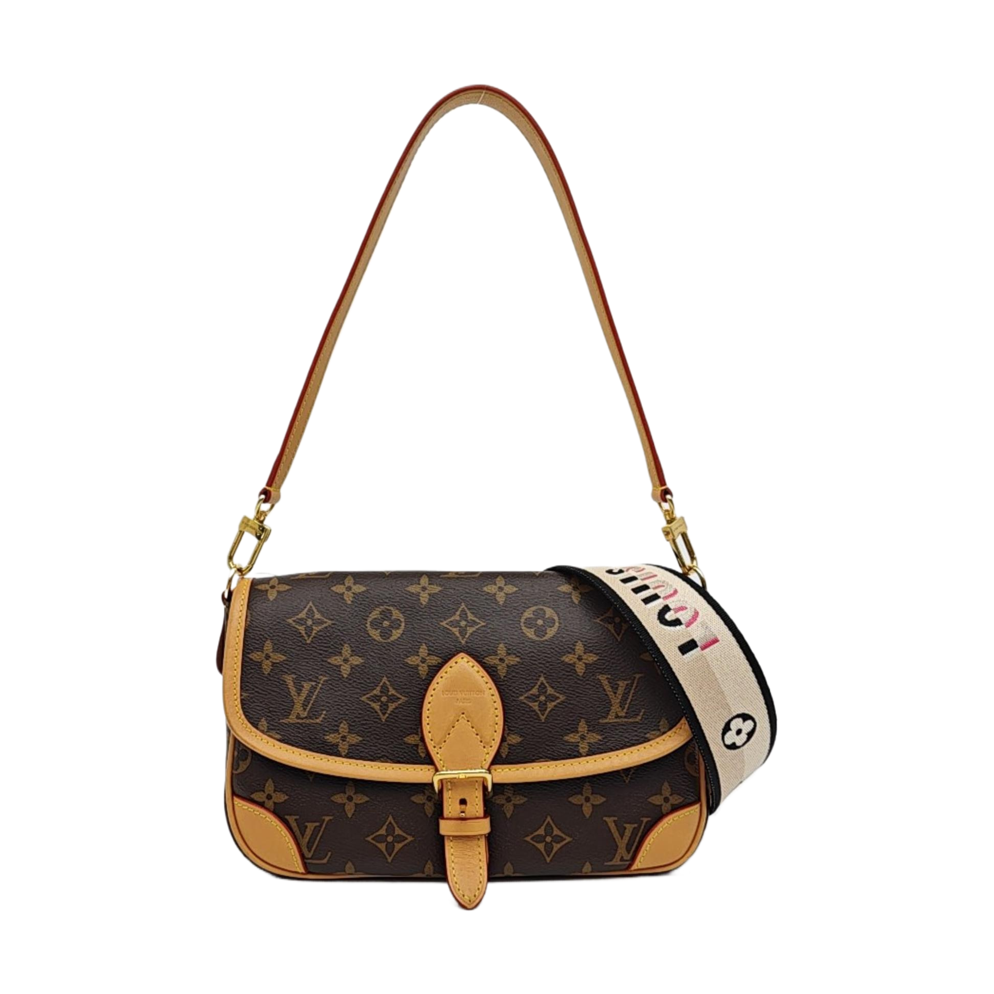 DIANE Monogram Coated Canvas Brown