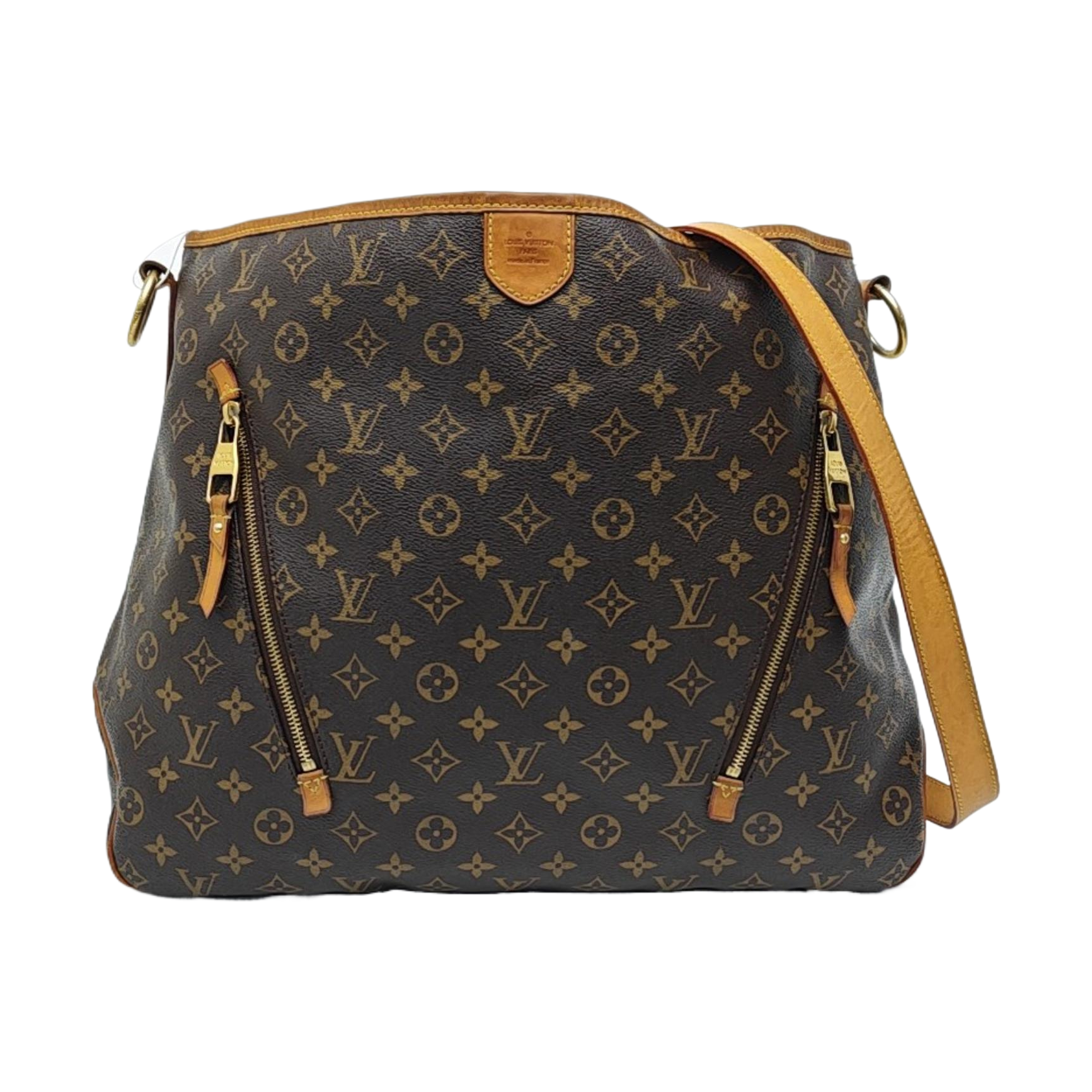 Monogram Coated Canvas Tote Bag Brown