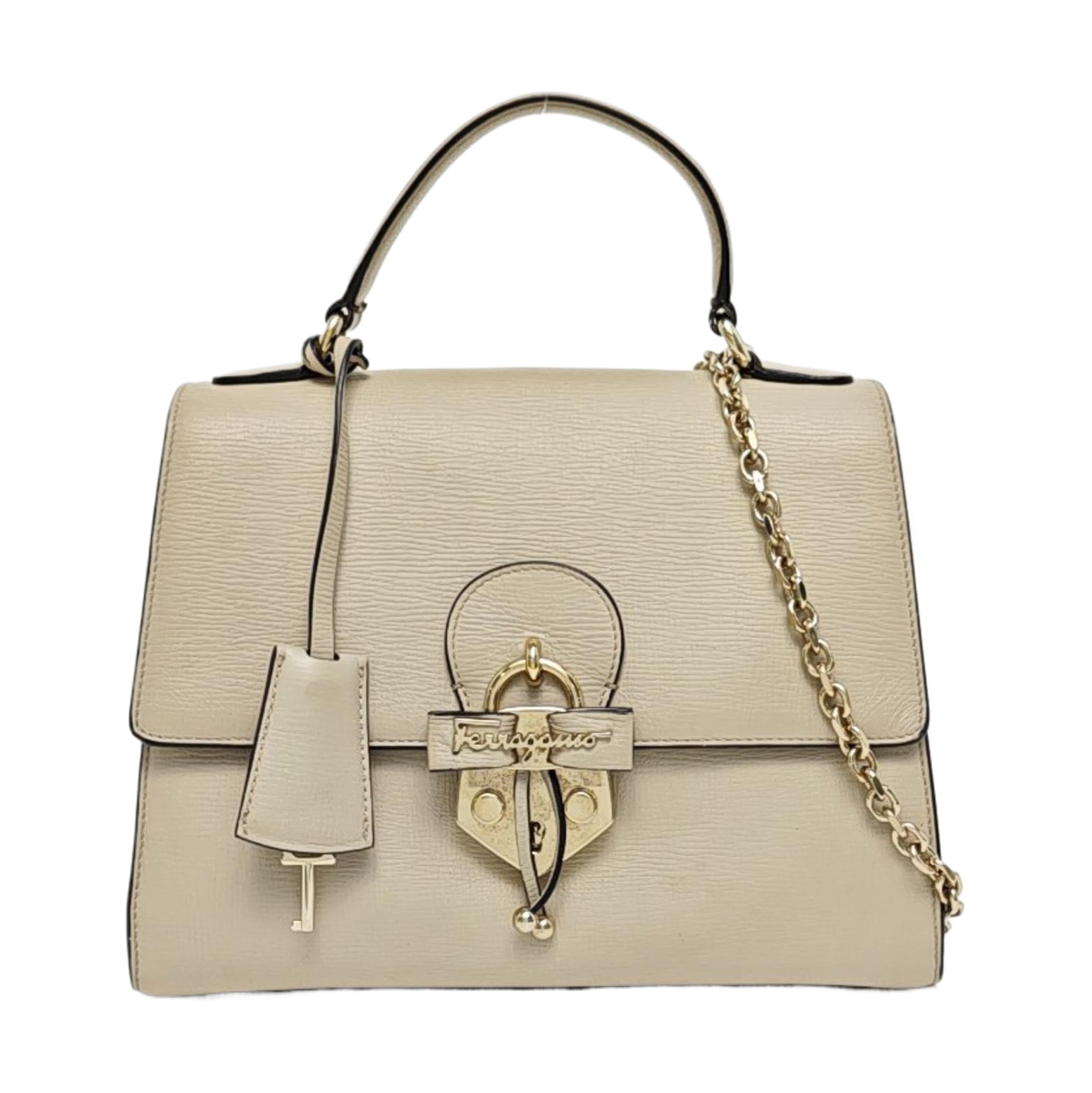 Calfskin Shoulder Bag Beige