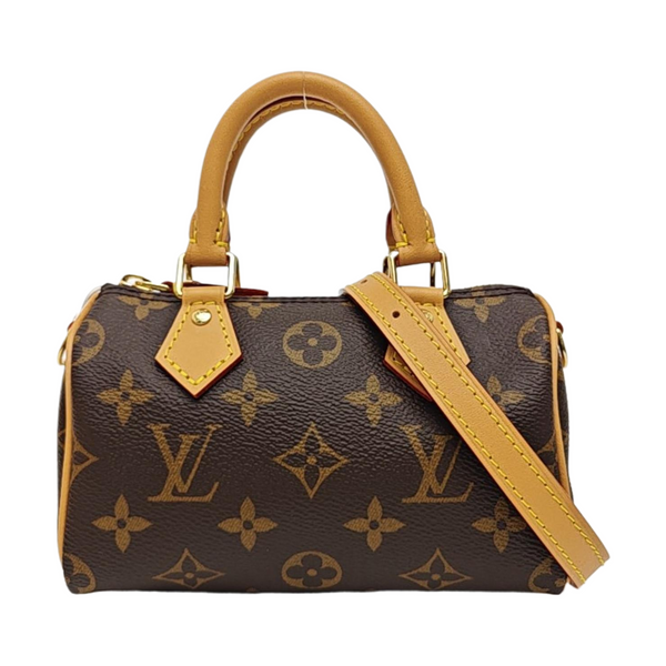 SPEEDY Nano Monogram Coated Canvas Brown