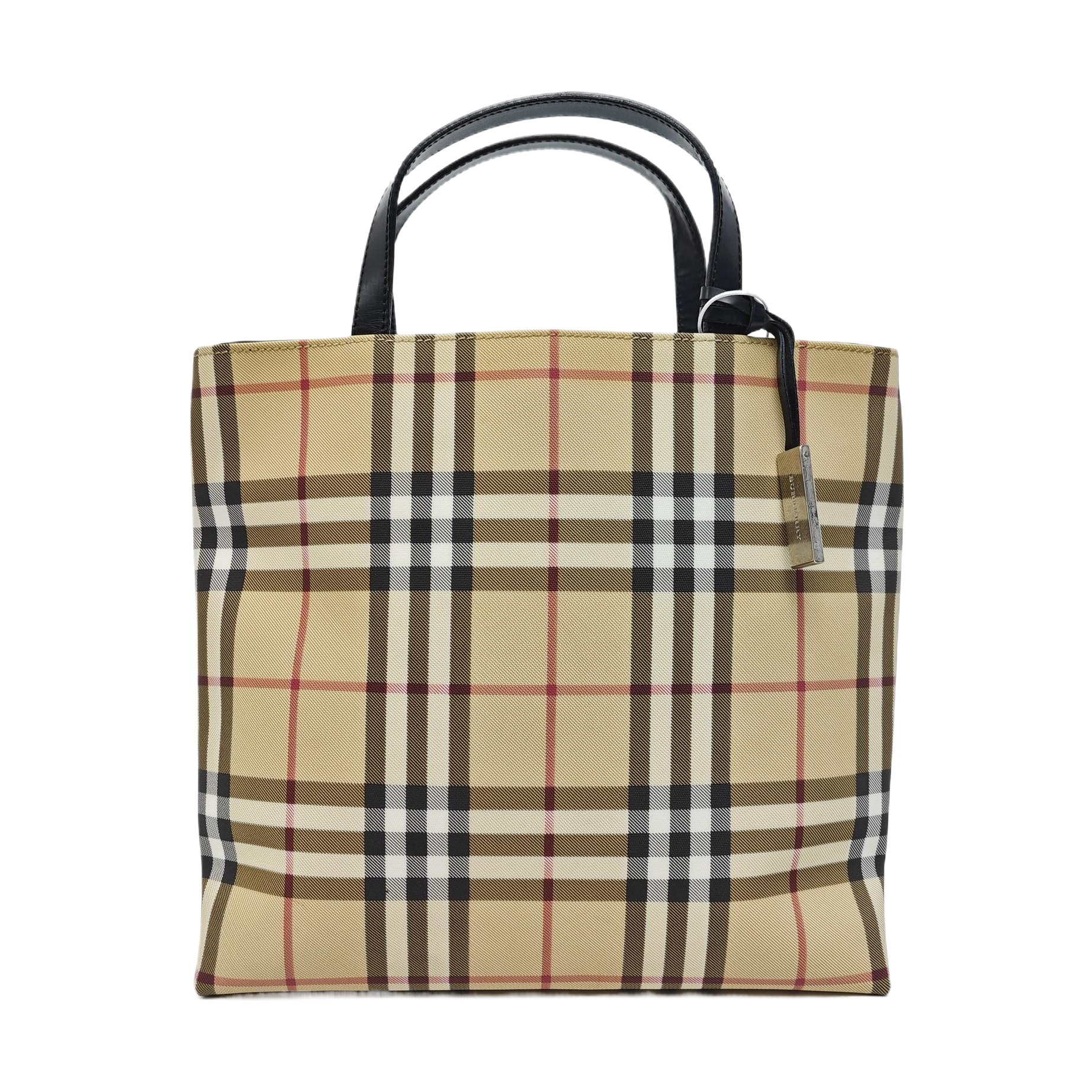 Coated Canvas Tote Bag Beige