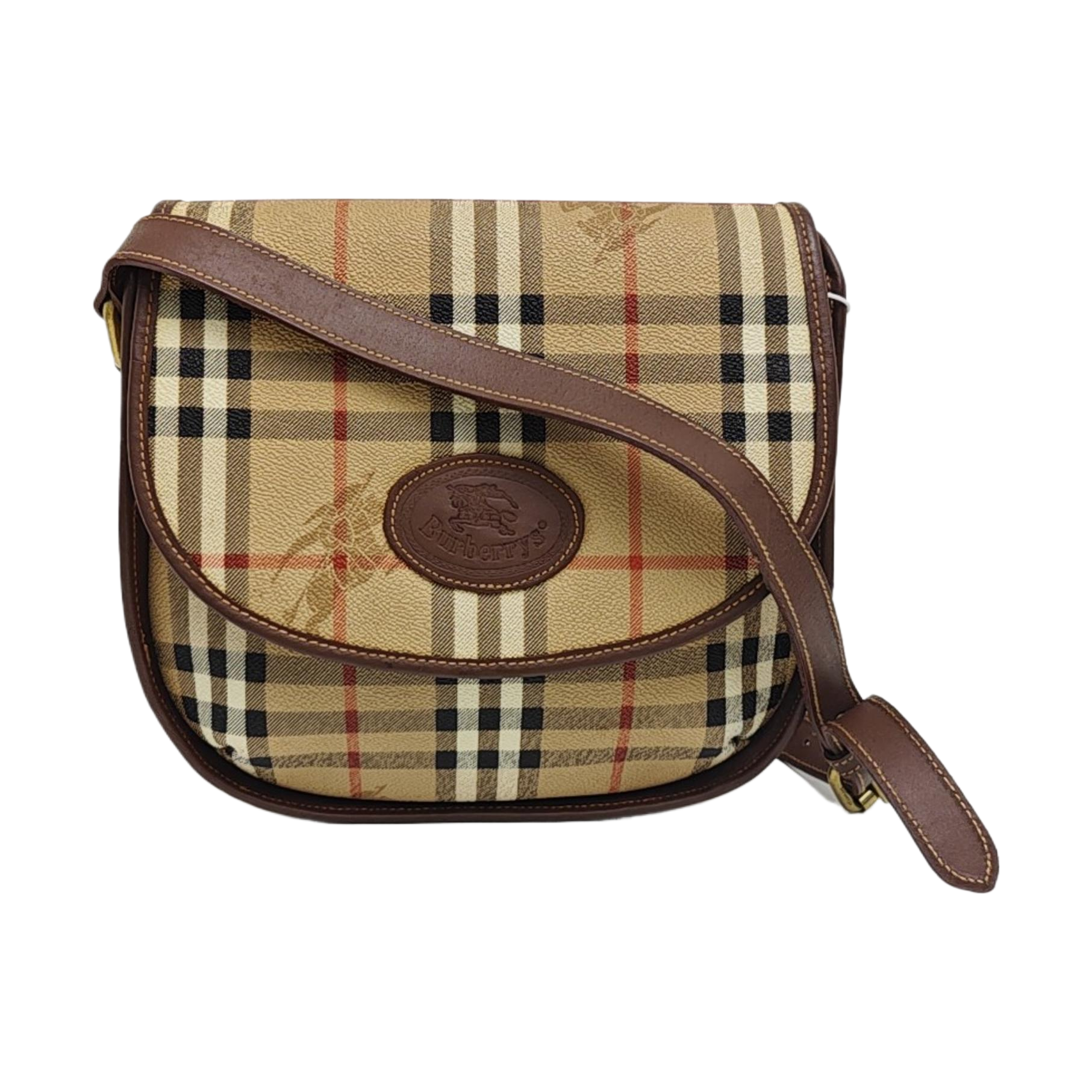 Coated Canvas Shoulder Bag Beige