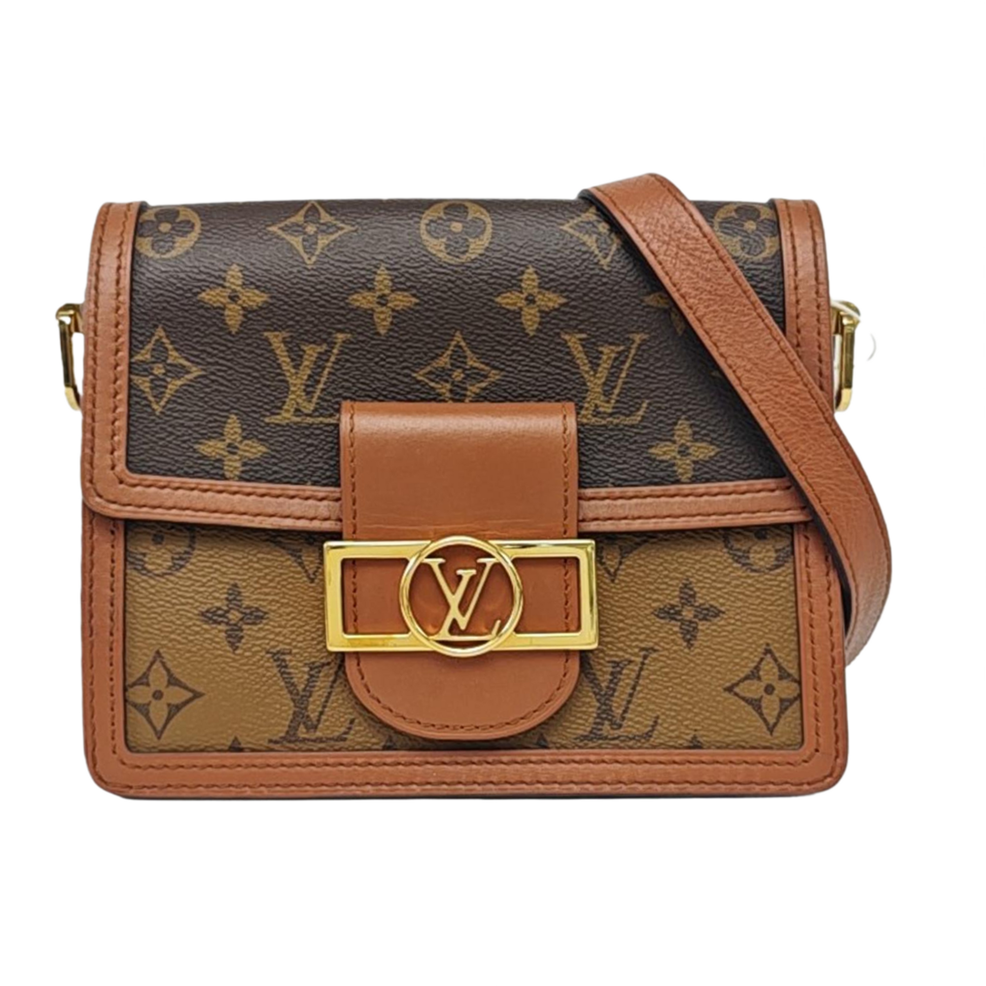 DAUPHINE Mini Monogram Coated Canvas Brown