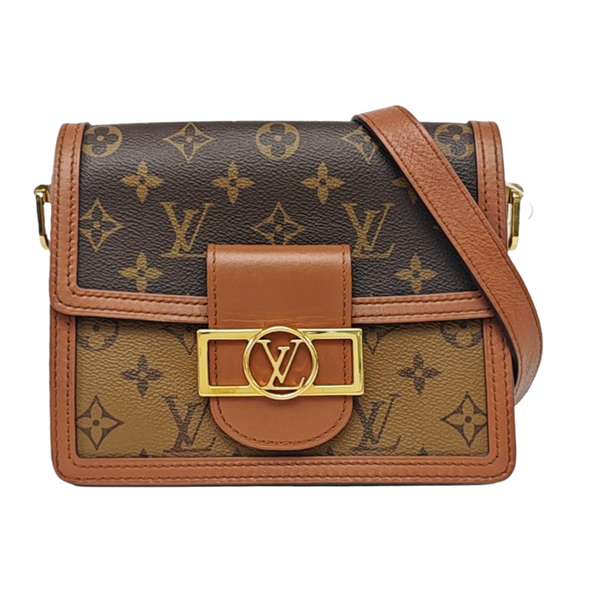DAUPHINE Mini Monogram Coated Canvas Brown