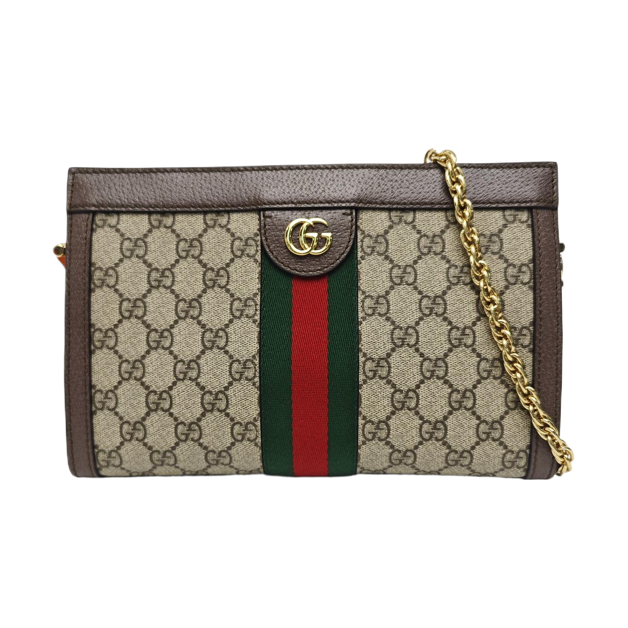 Ophidia Medium Monogram Coated Canvas Beige