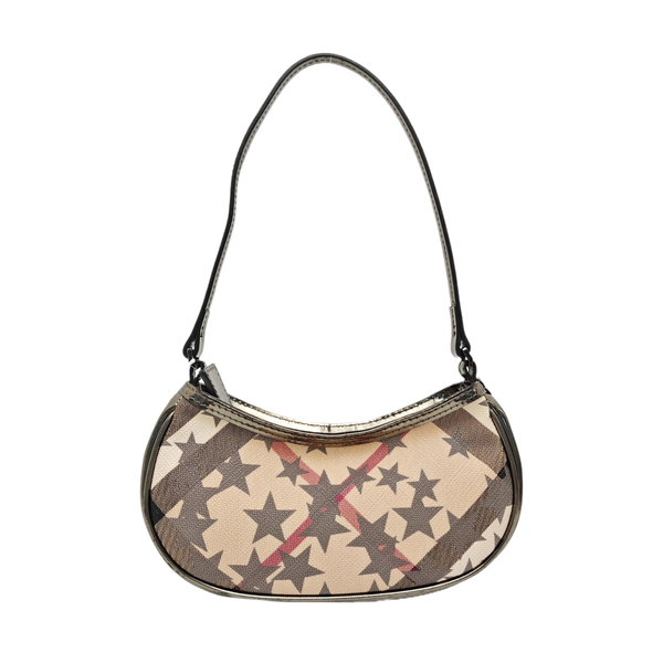 Coated Canvas Top Handle Bag Beige