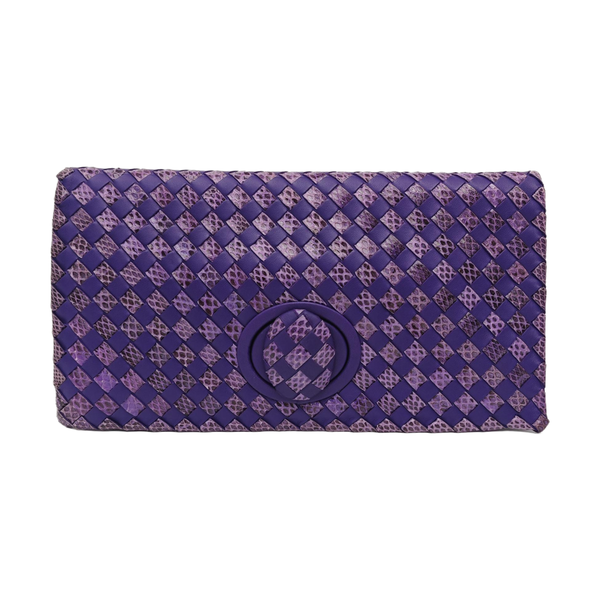 Calfskin Clutch Purple