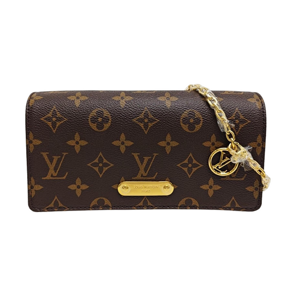 Lily Monogram Coated Canvas Brown