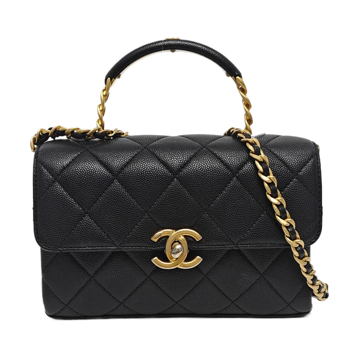Carry Me Mini Quilted Grained Calfskin Black